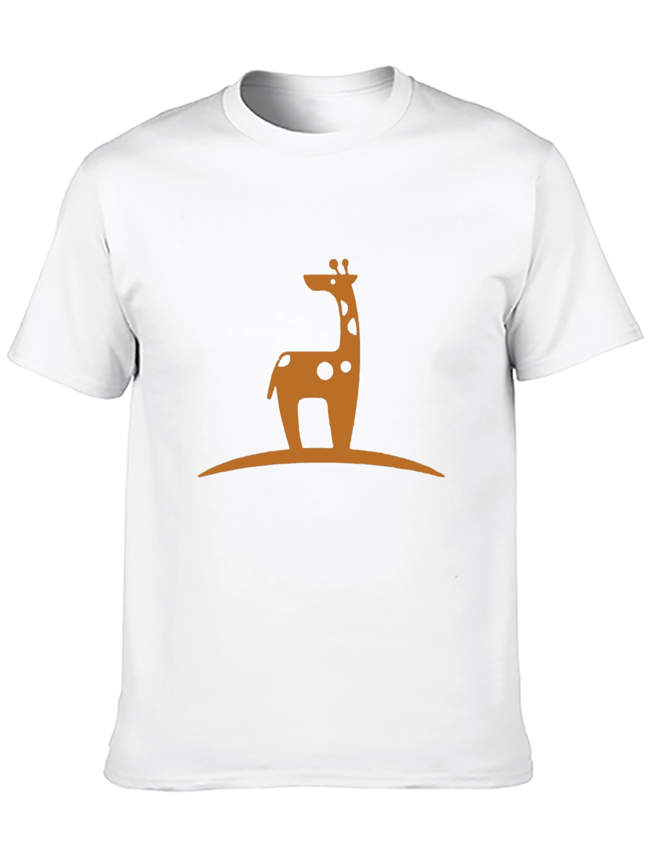 Giraffe Silhouette Graphic T-Shirt - Black
