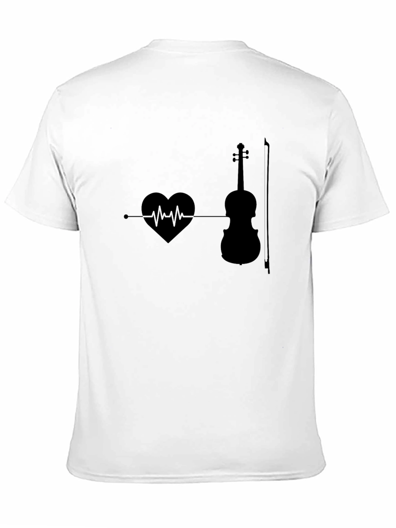 Heartbeat Violin T-Shirt - Music Lover Tee