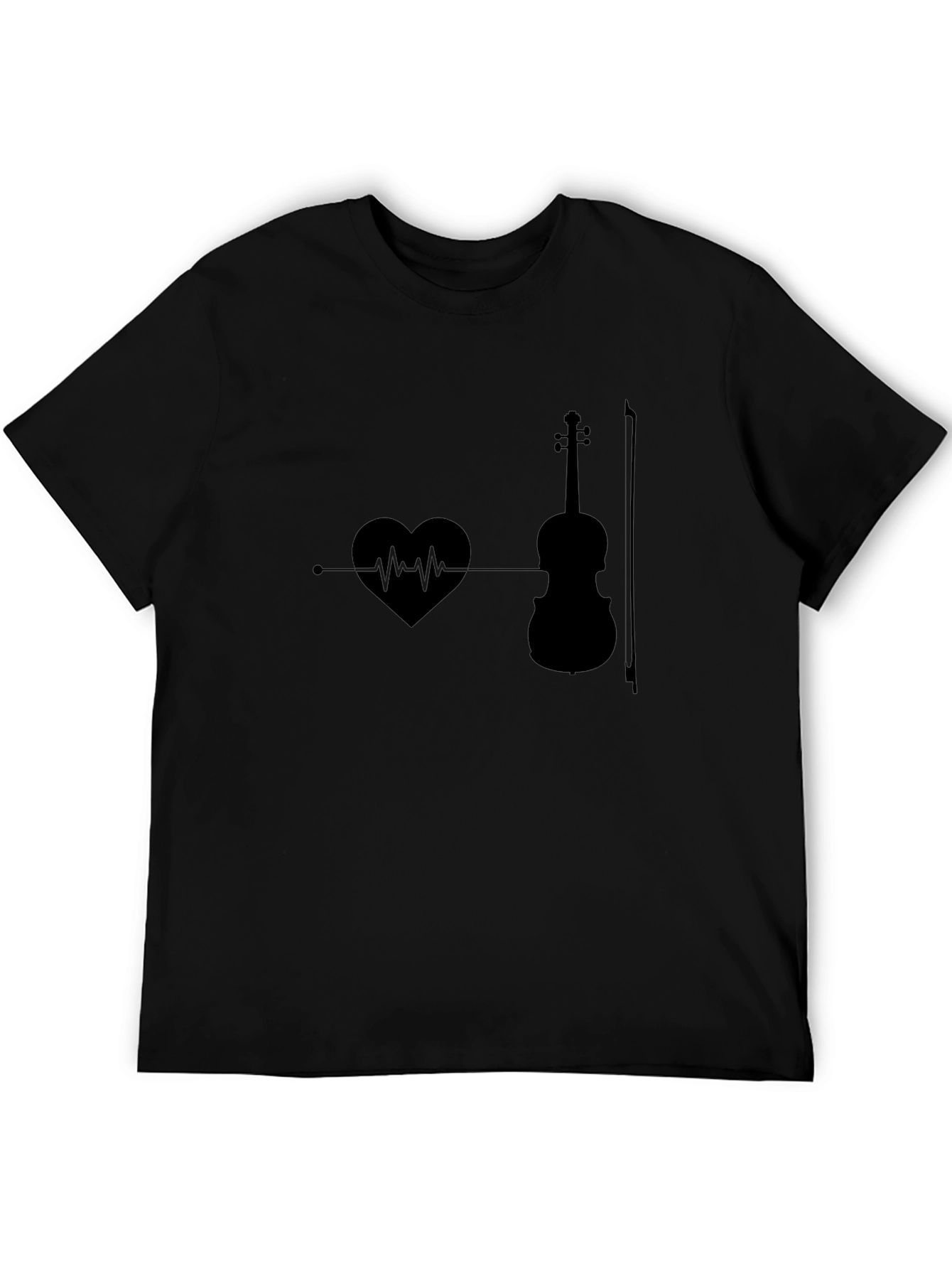 Heartbeat Violin T-Shirt - Music Lover Tee