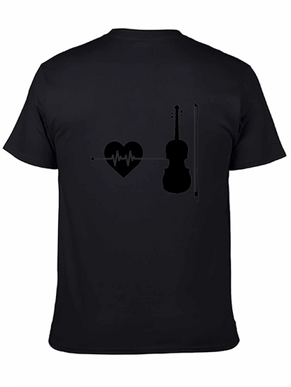 Heartbeat Violin T-Shirt - Music Lover Tee