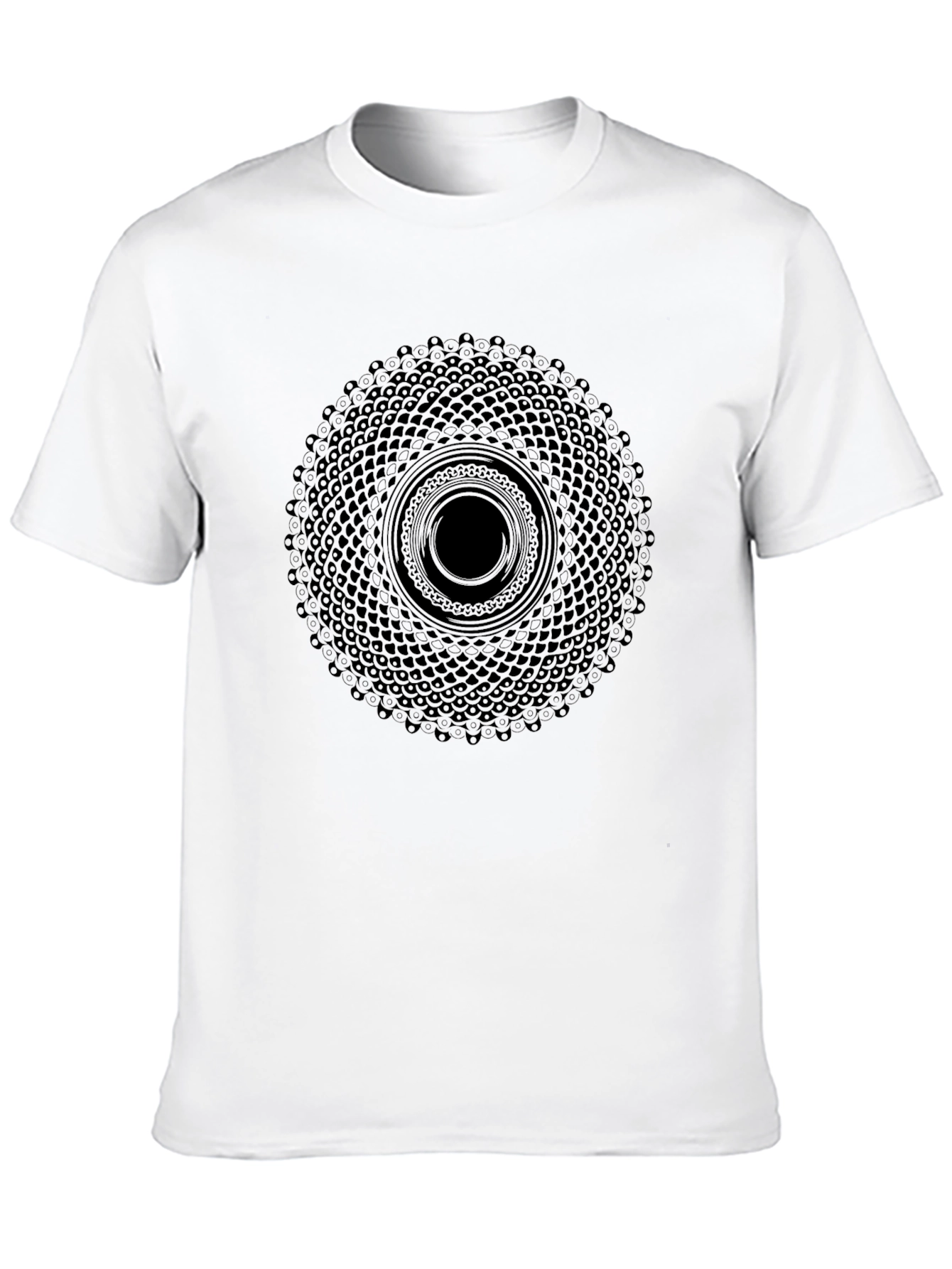 Geometric Mandala Black T-Shirt