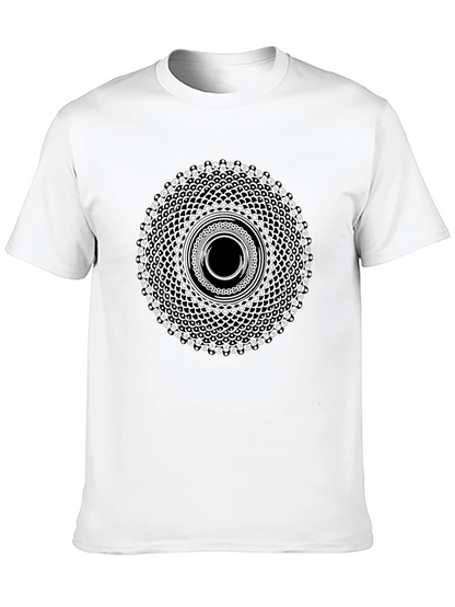 Geometric Mandala Black T-Shirt