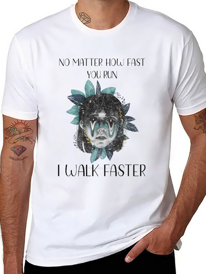 No Matter How Fast Graphic Print Tee
