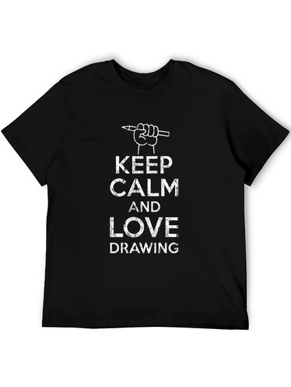 Keep Calm and Love Drawing Graphic Tee