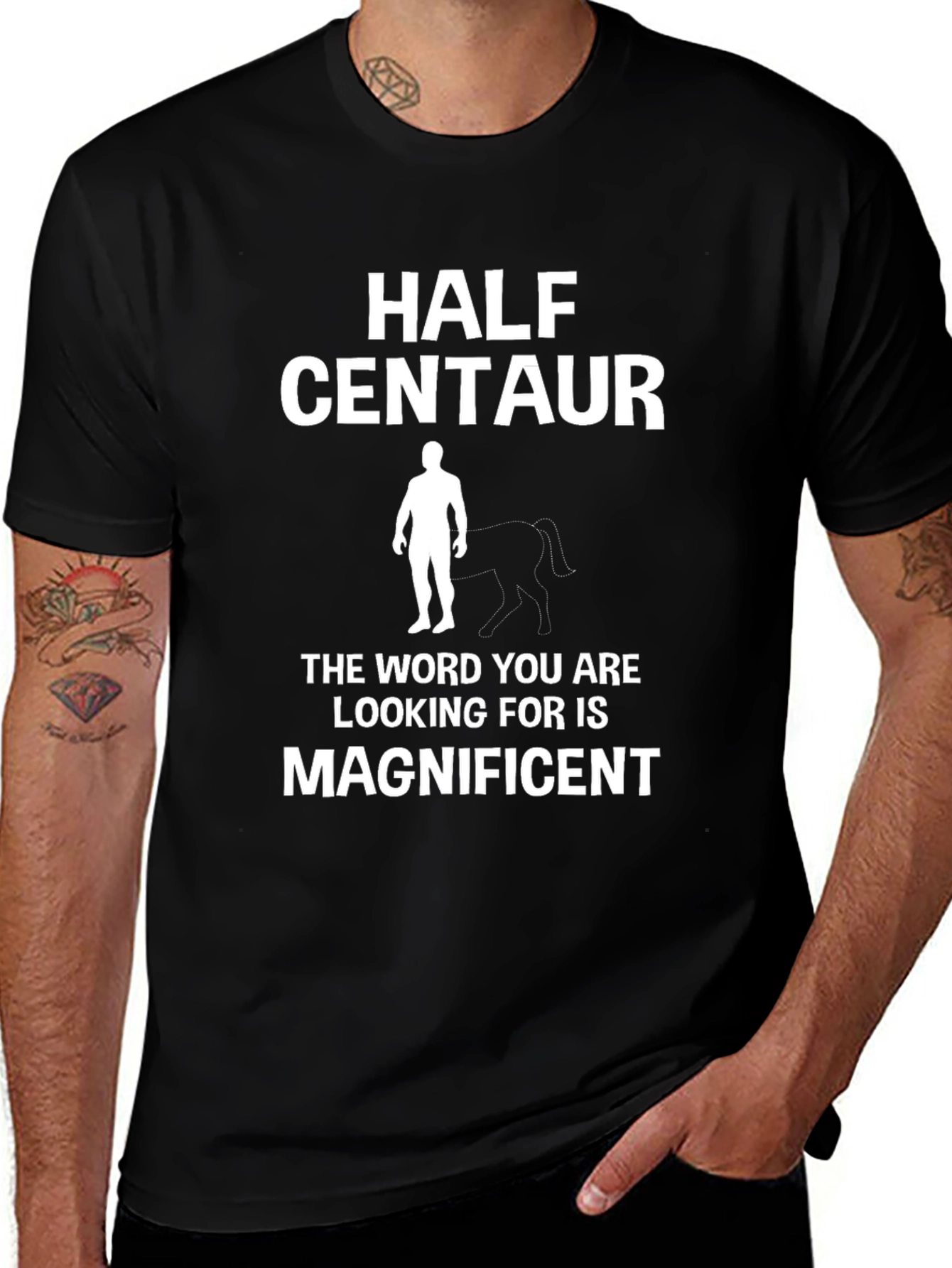 Half Centaur Funny Graphic Novelty T-Shirt