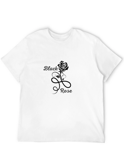 Black Rose Graphic T-Shirt - Stylish Mens Tee