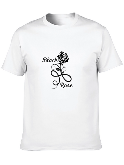 Black Rose Graphic T-Shirt - Stylish Mens Tee