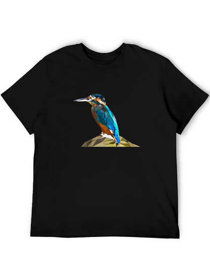 Geometric Kingfisher Print T-Shirt