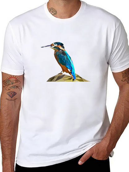 Geometric Kingfisher Print T-Shirt