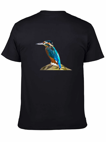 Geometric Kingfisher Print T-Shirt