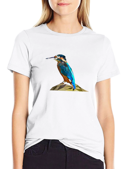 Geometric Kingfisher Print T-Shirt