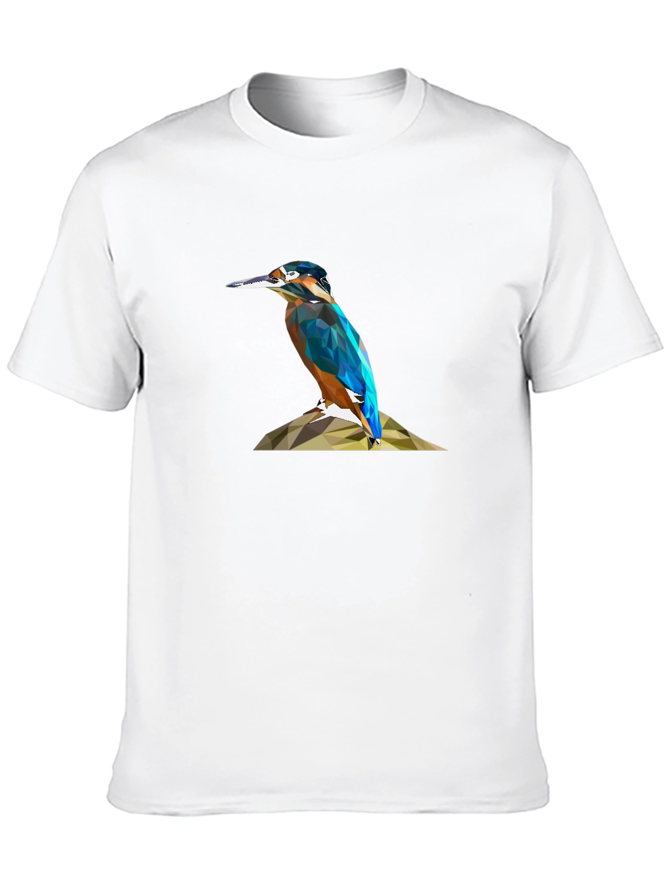 Geometric Kingfisher Print T-Shirt