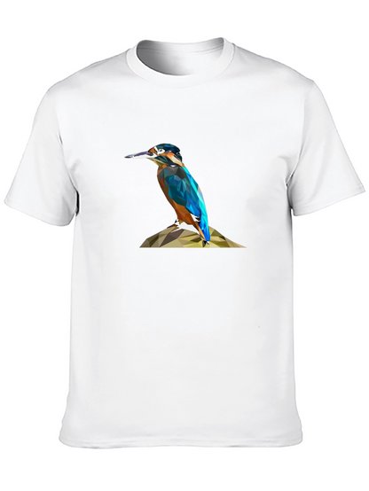 Geometric Kingfisher Print T-Shirt