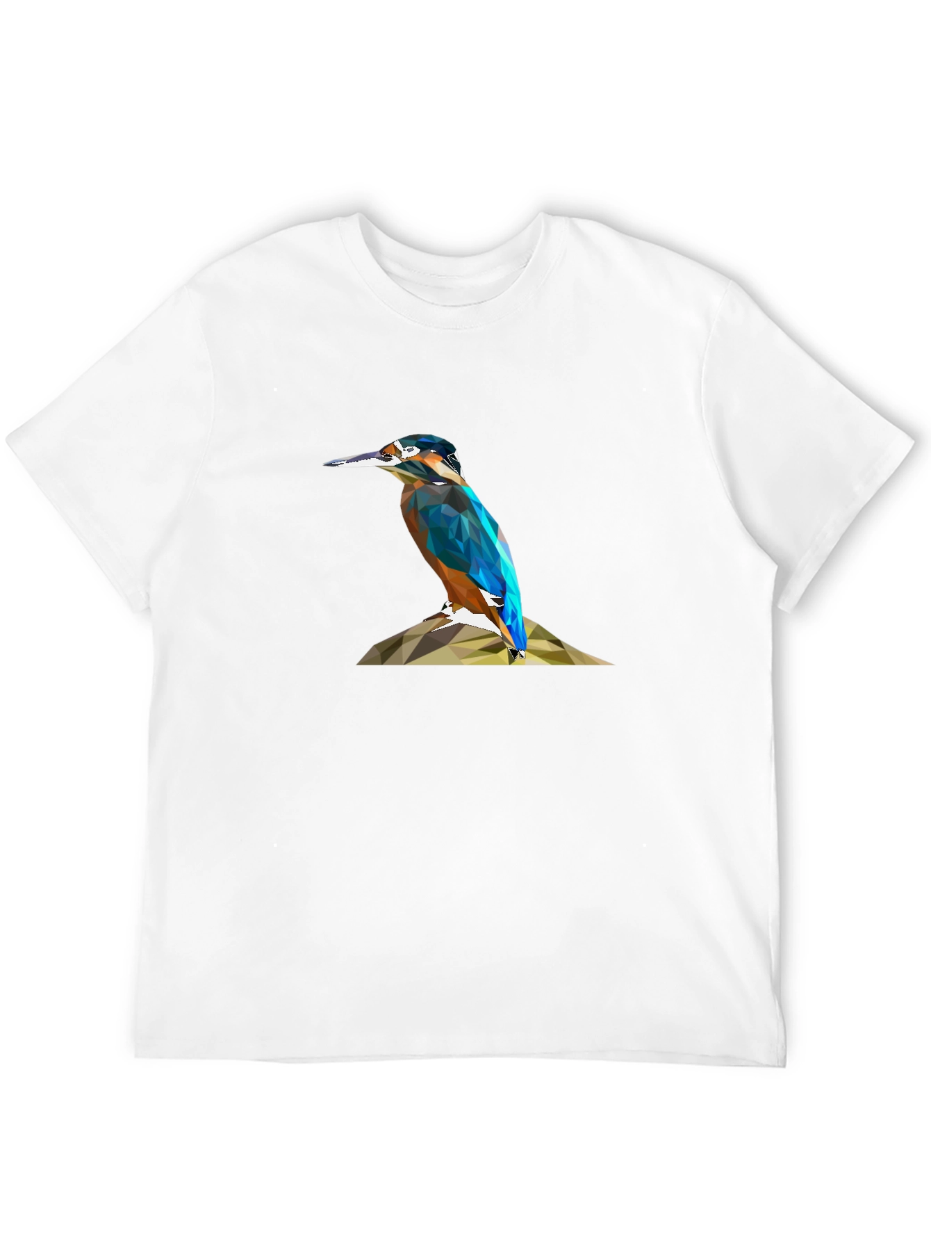Geometric Kingfisher Print T-Shirt