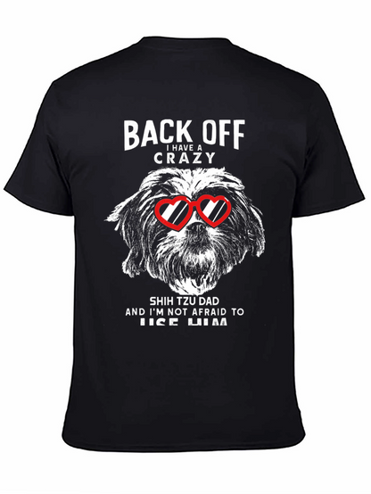 Crazy Shih Tzu Dad Graphic T-Shirt