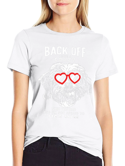 Crazy Shih Tzu Dad Graphic T-Shirt