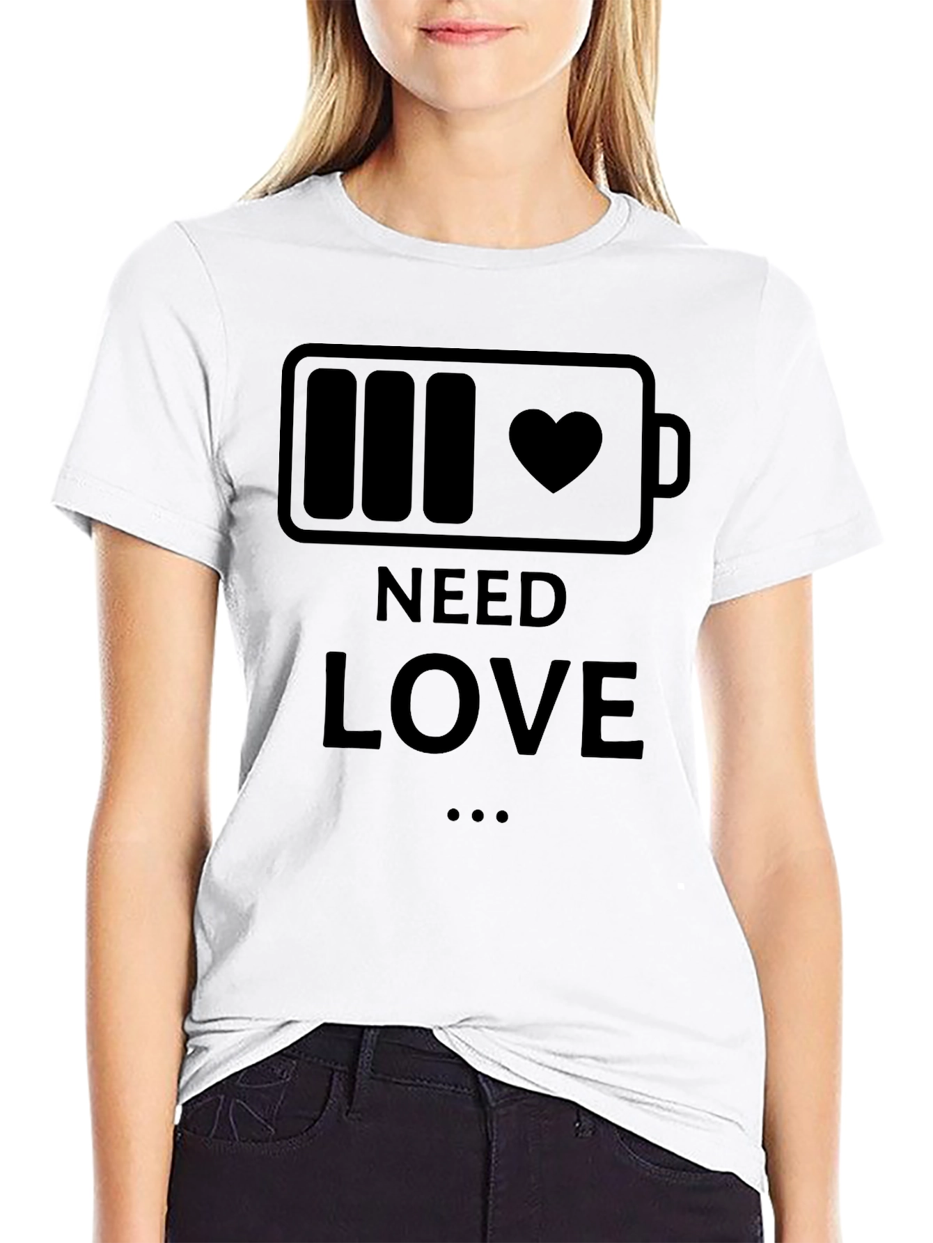 Need Love Battery Heart T-Shirt
