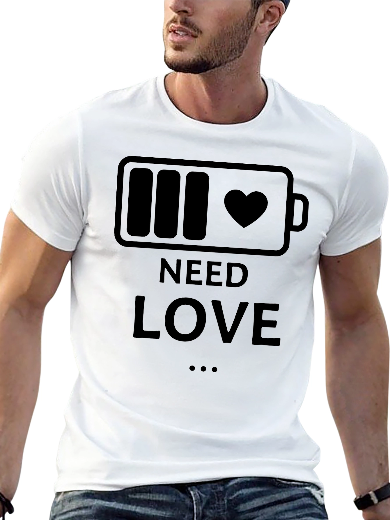 Need Love Battery Heart T-Shirt