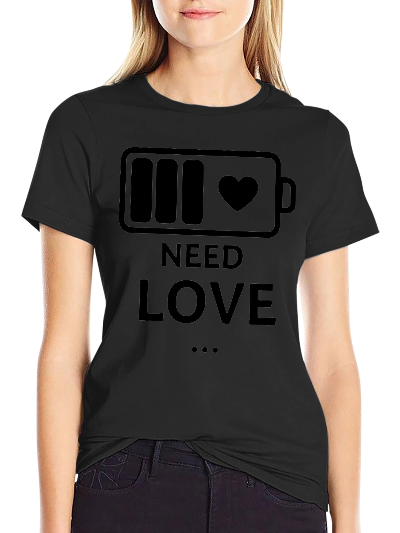 Need Love Battery Heart T-Shirt
