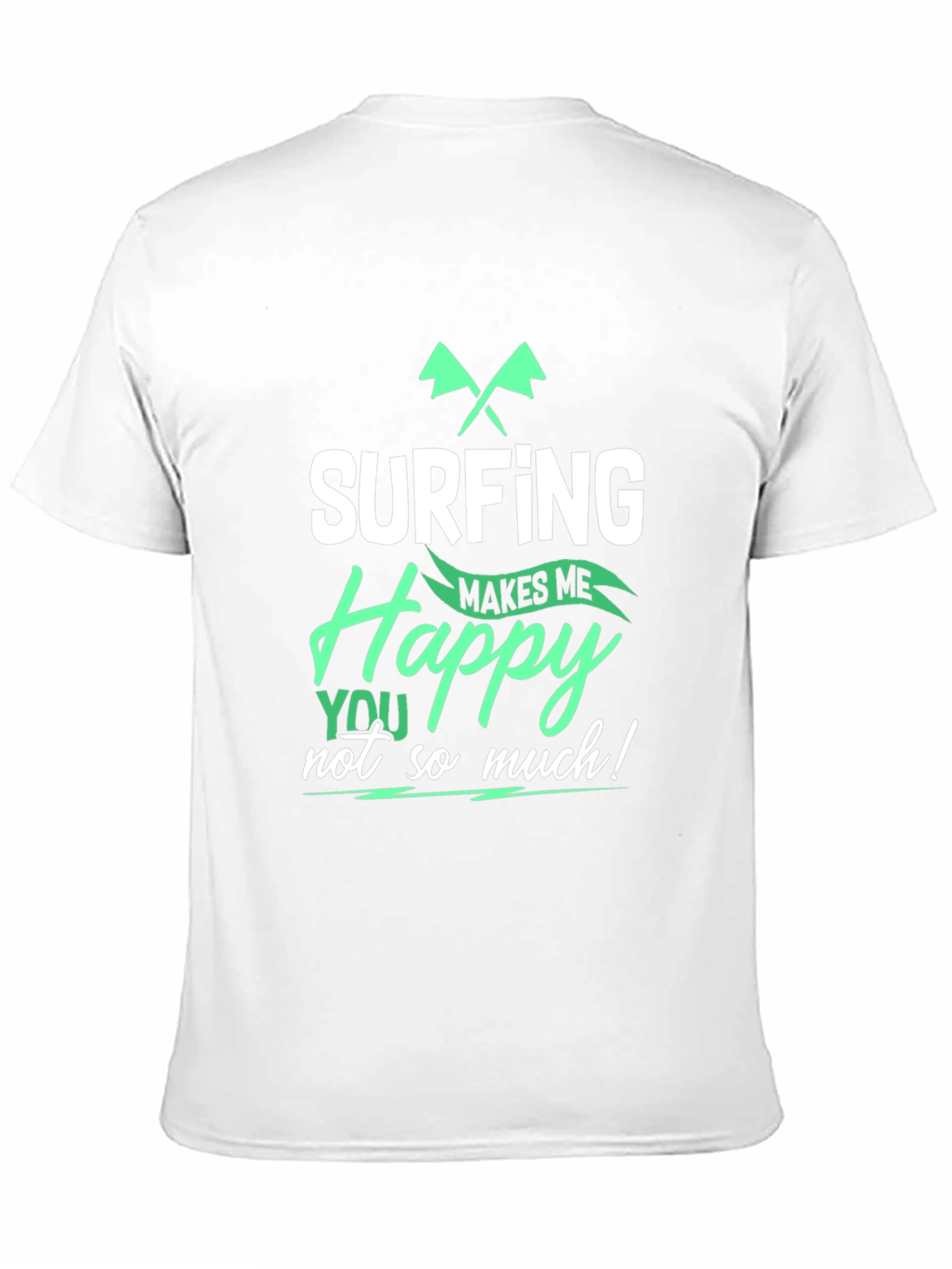 Surfing Makes Me Happy T-Shirt - Black