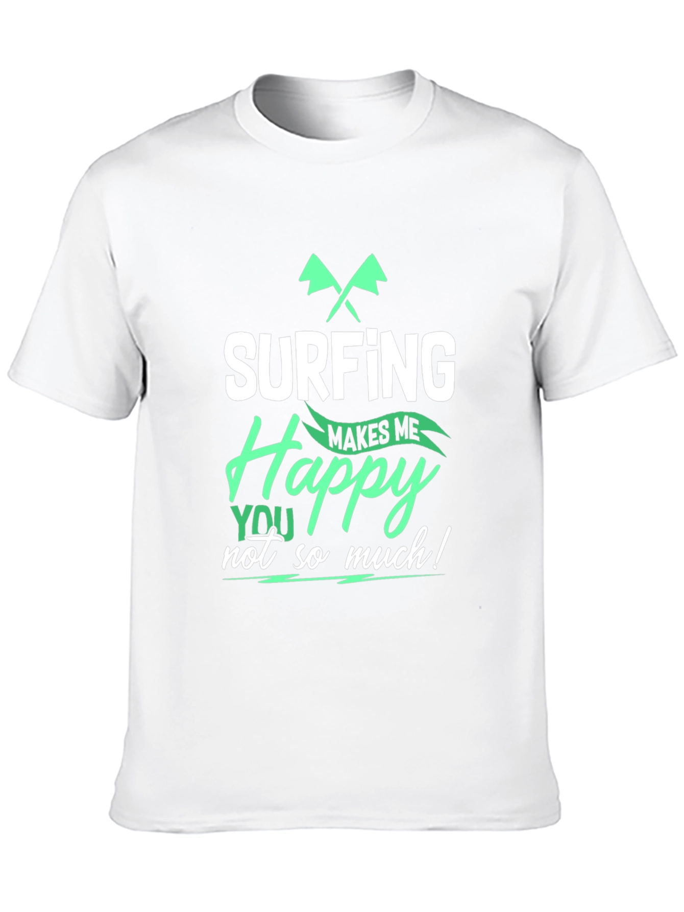 Surfing Makes Me Happy T-Shirt - Black