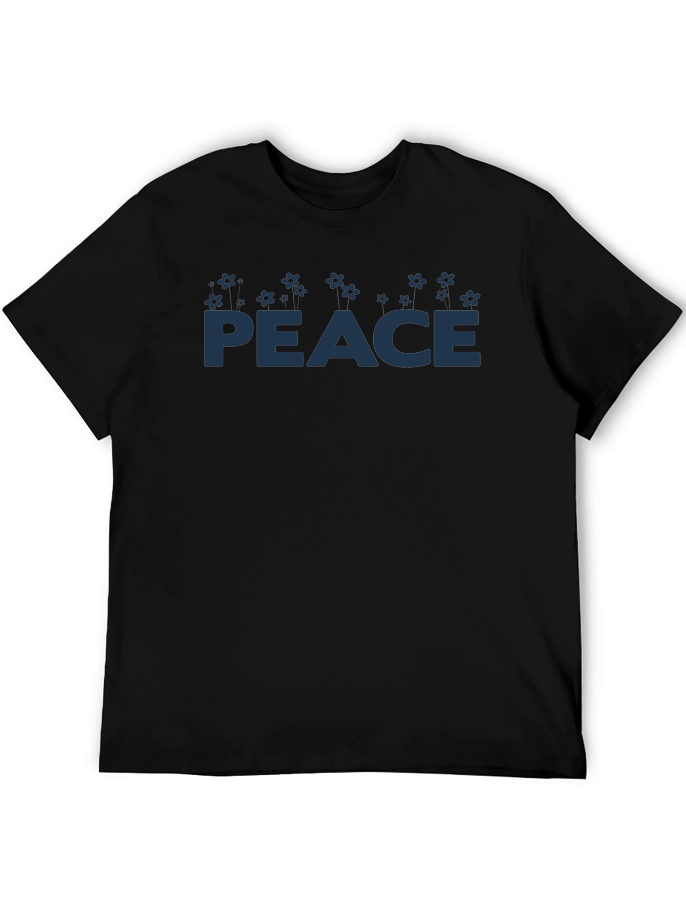 Peace Symbol T-Shirt - Mens Black Graphic Tee