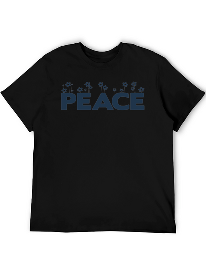 Peace Symbol T-Shirt - Mens Black Graphic Tee