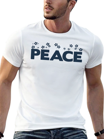 Peace Symbol T-Shirt - Mens Black Graphic Tee