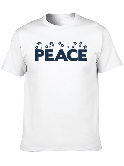Peace Symbol T-Shirt - Mens Black Graphic Tee