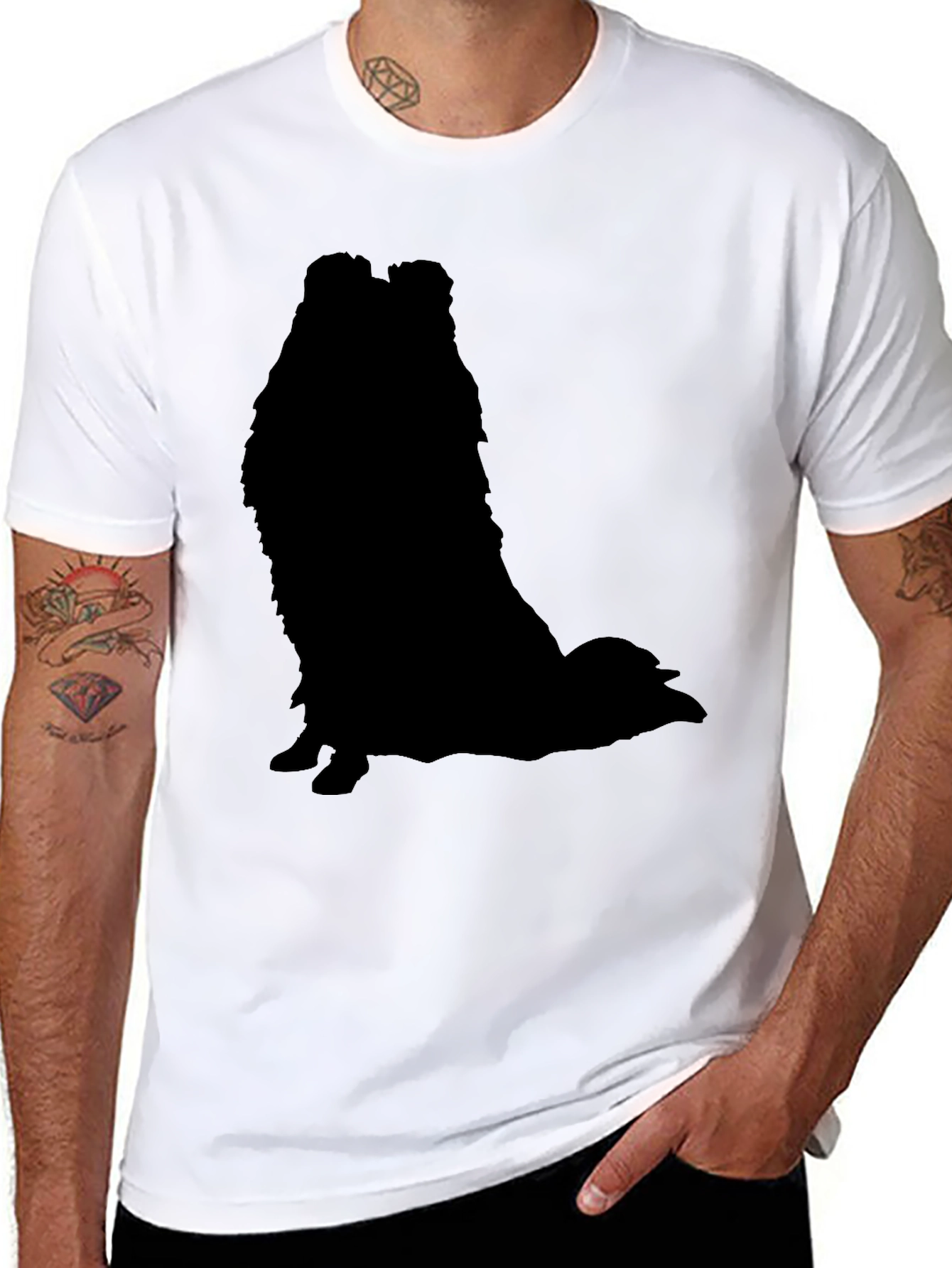 Black Dog Silhouette T-Shirt
