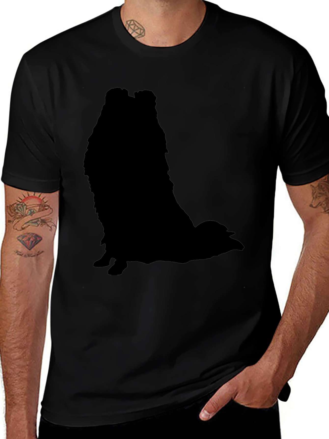 Black Dog Silhouette T-Shirt