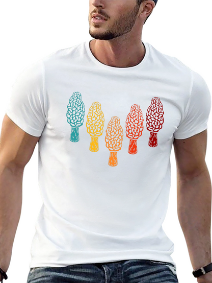 Retro Morel Mushroom Graphic T-Shirt