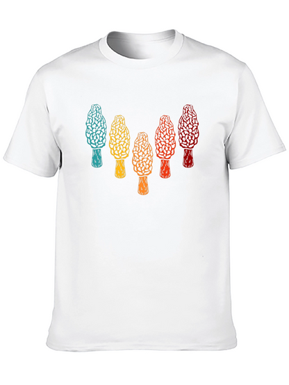 Retro Morel Mushroom Graphic T-Shirt