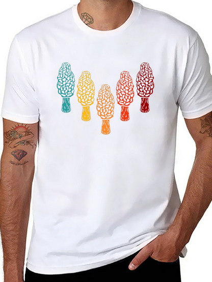 Retro Morel Mushroom Graphic T-Shirt