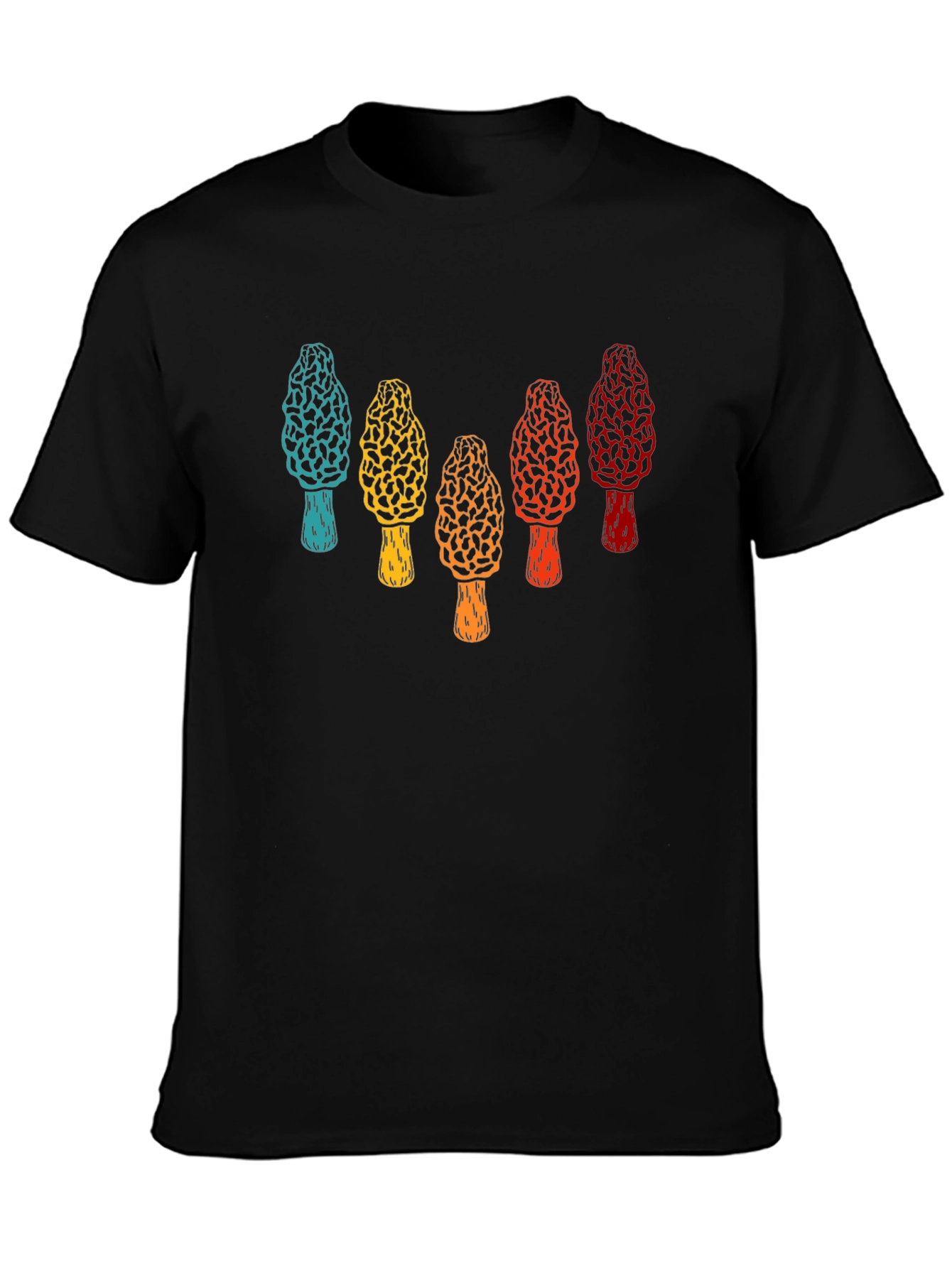 Retro Morel Mushroom Graphic T-Shirt