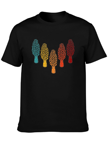 Retro Morel Mushroom Graphic T-Shirt