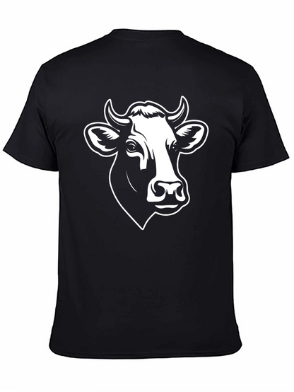 Cow Head Graphic Tee - Black