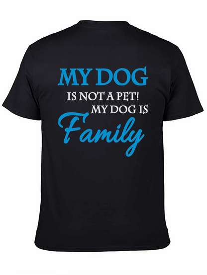My Dog is Family Graphic Tee - Black