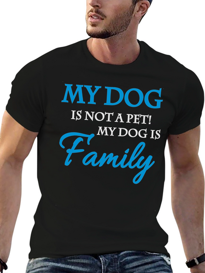 My Dog is Family Graphic Tee - Black