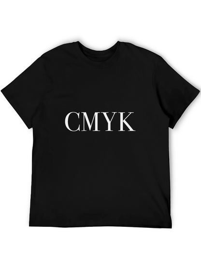CMYK Graphic Tee - Classic Black Cotton T-Shirt