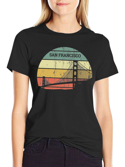 Retro San Francisco Bridge T-Shirt