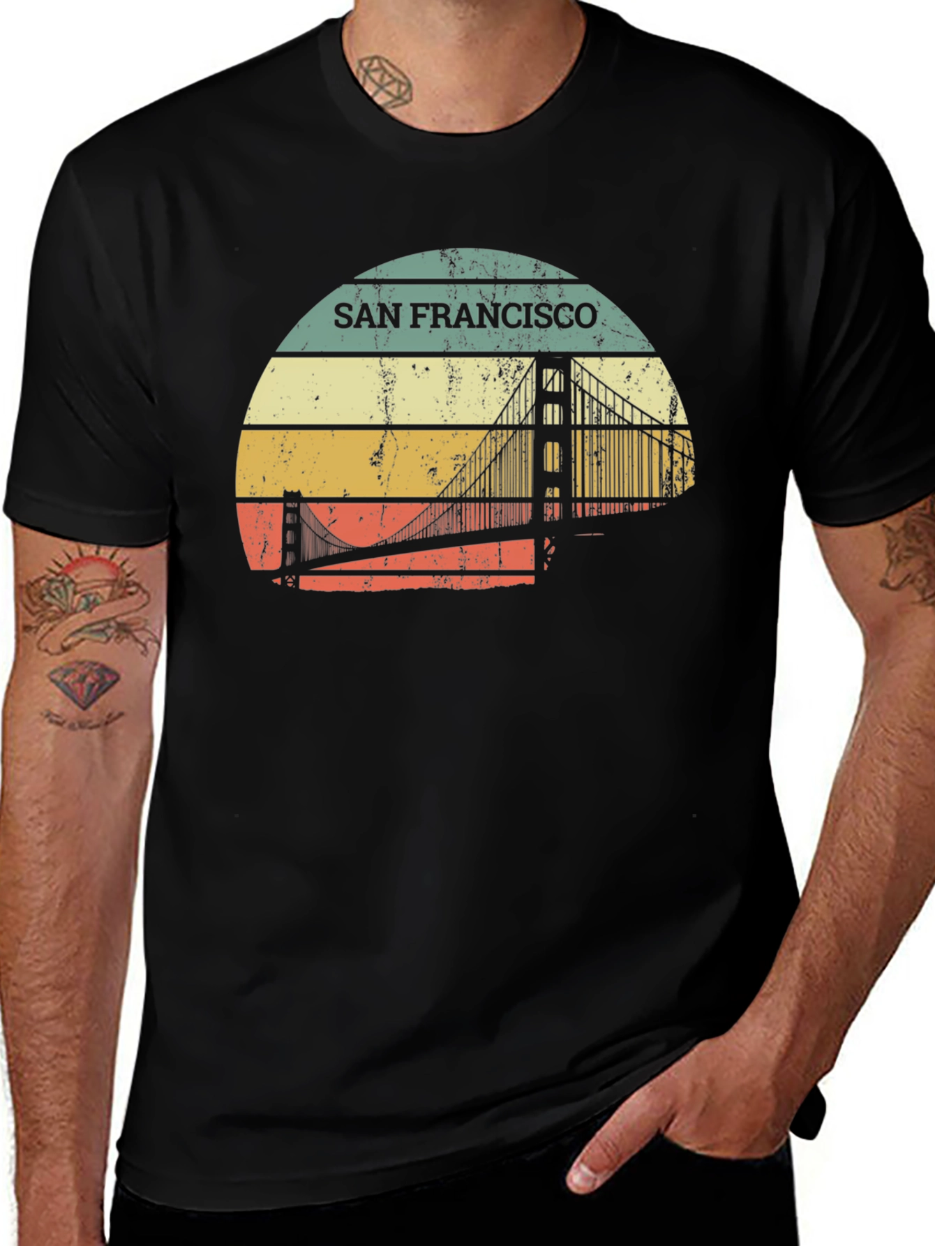 Retro San Francisco Bridge T-Shirt