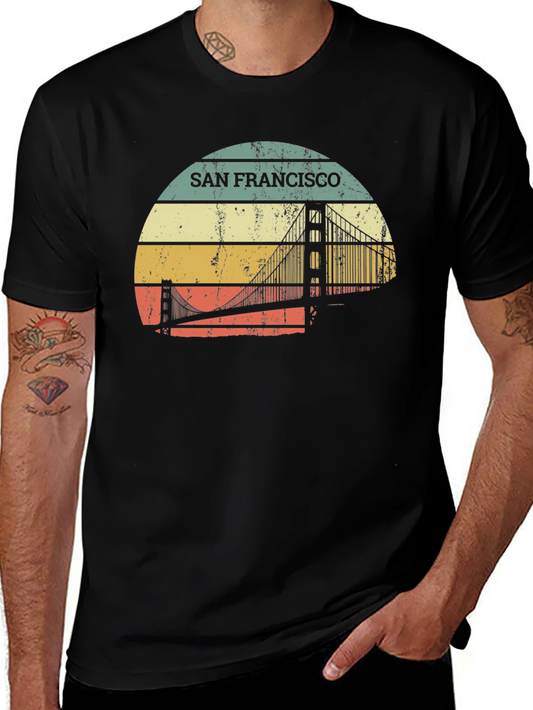 Retro San Francisco Bridge T-Shirt