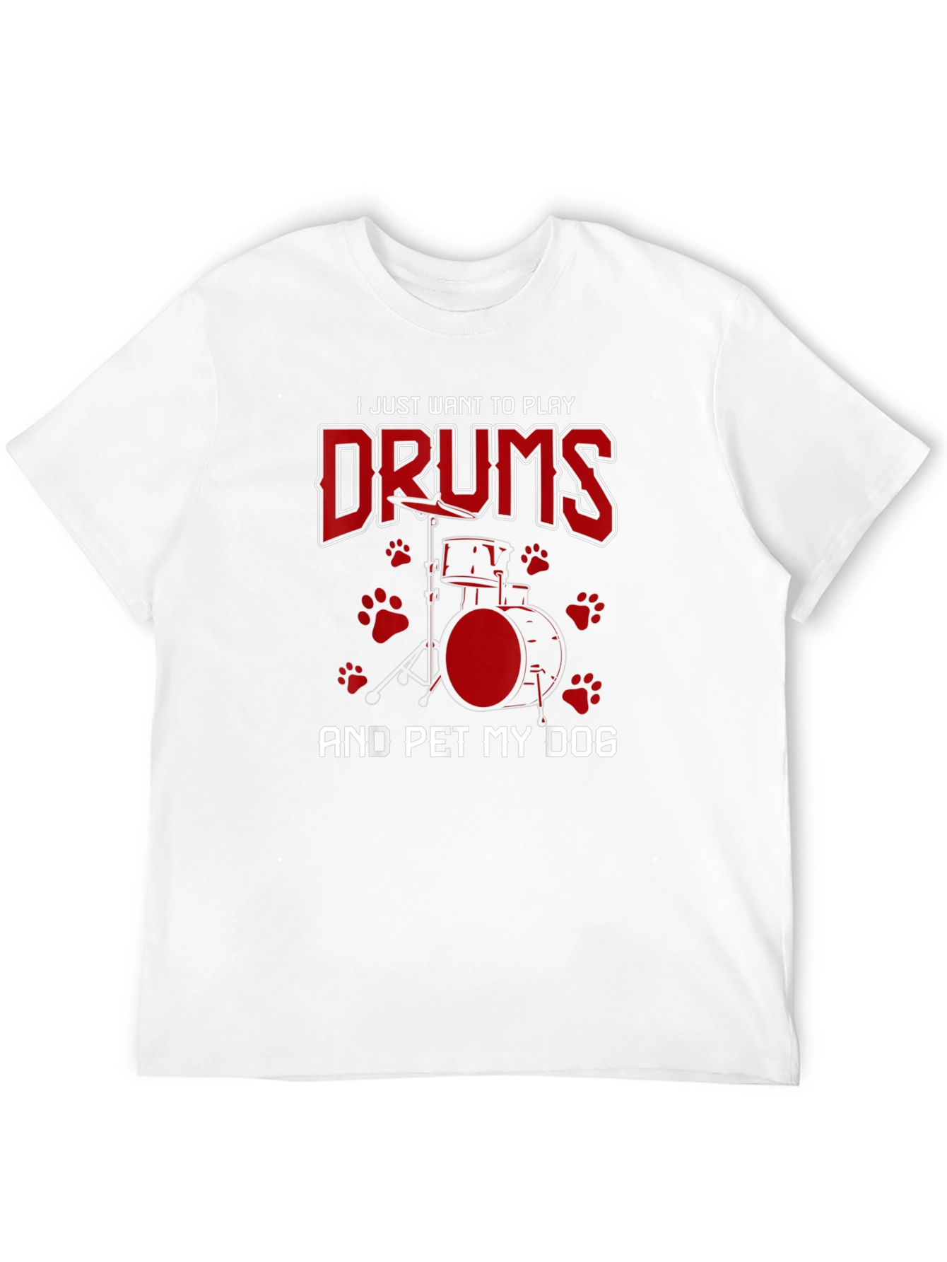 Drummer & Dog Lover Graphic Tee