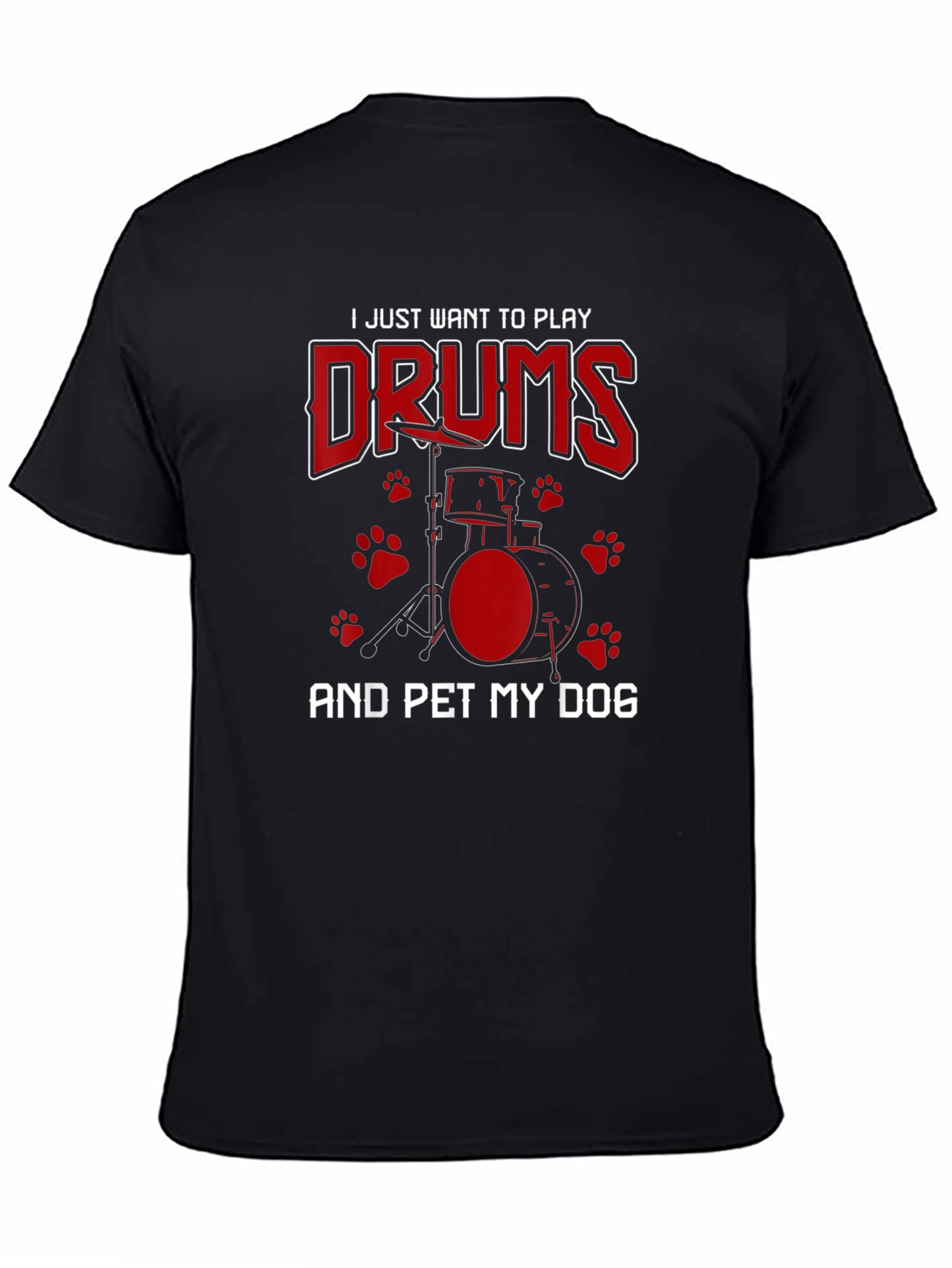 Drummer & Dog Lover Graphic Tee
