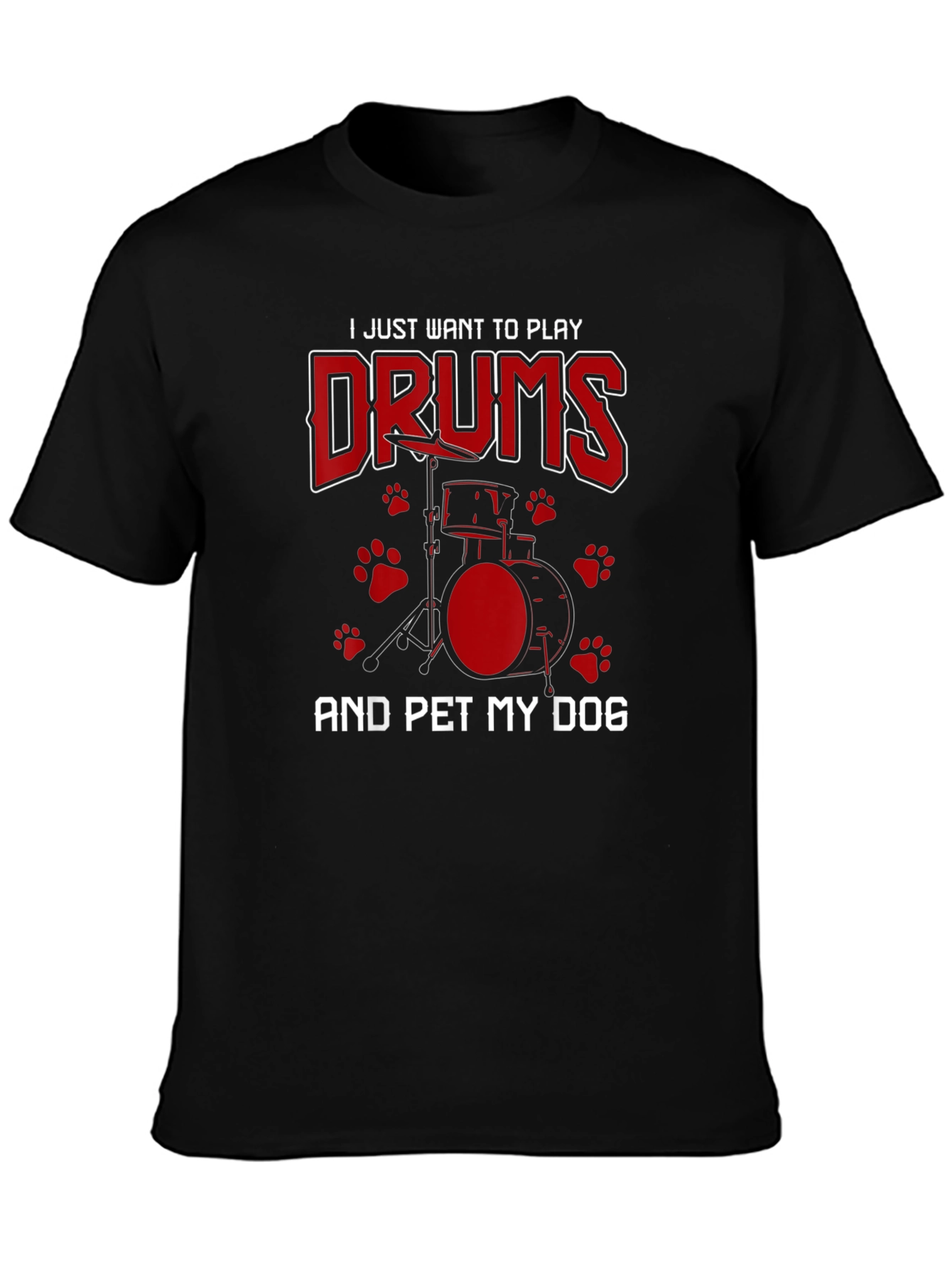 Drummer & Dog Lover Graphic Tee