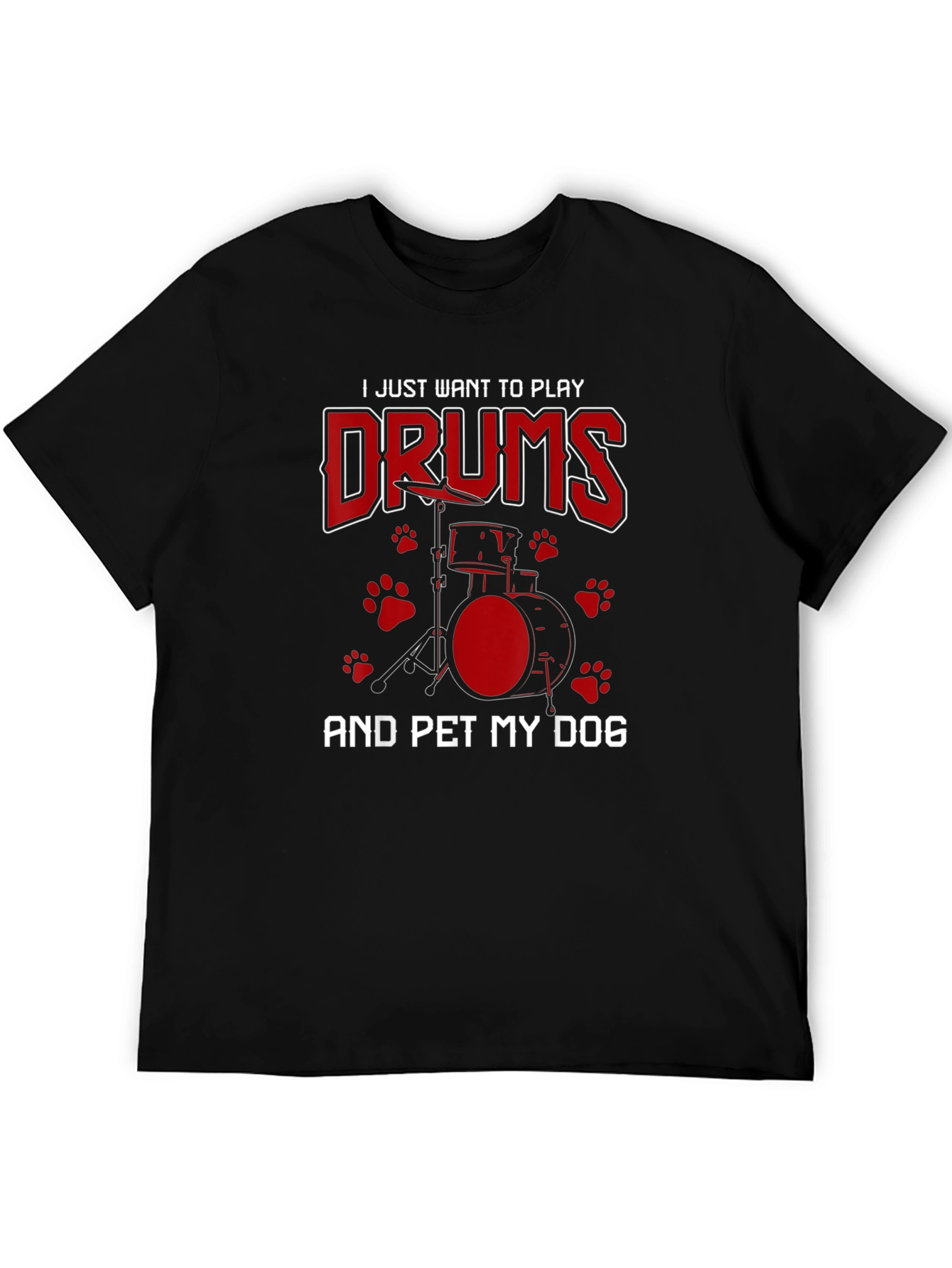Drummer & Dog Lover Graphic Tee