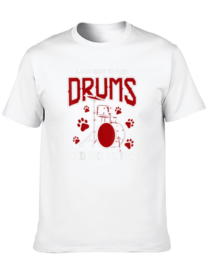 Drummer & Dog Lover Graphic Tee