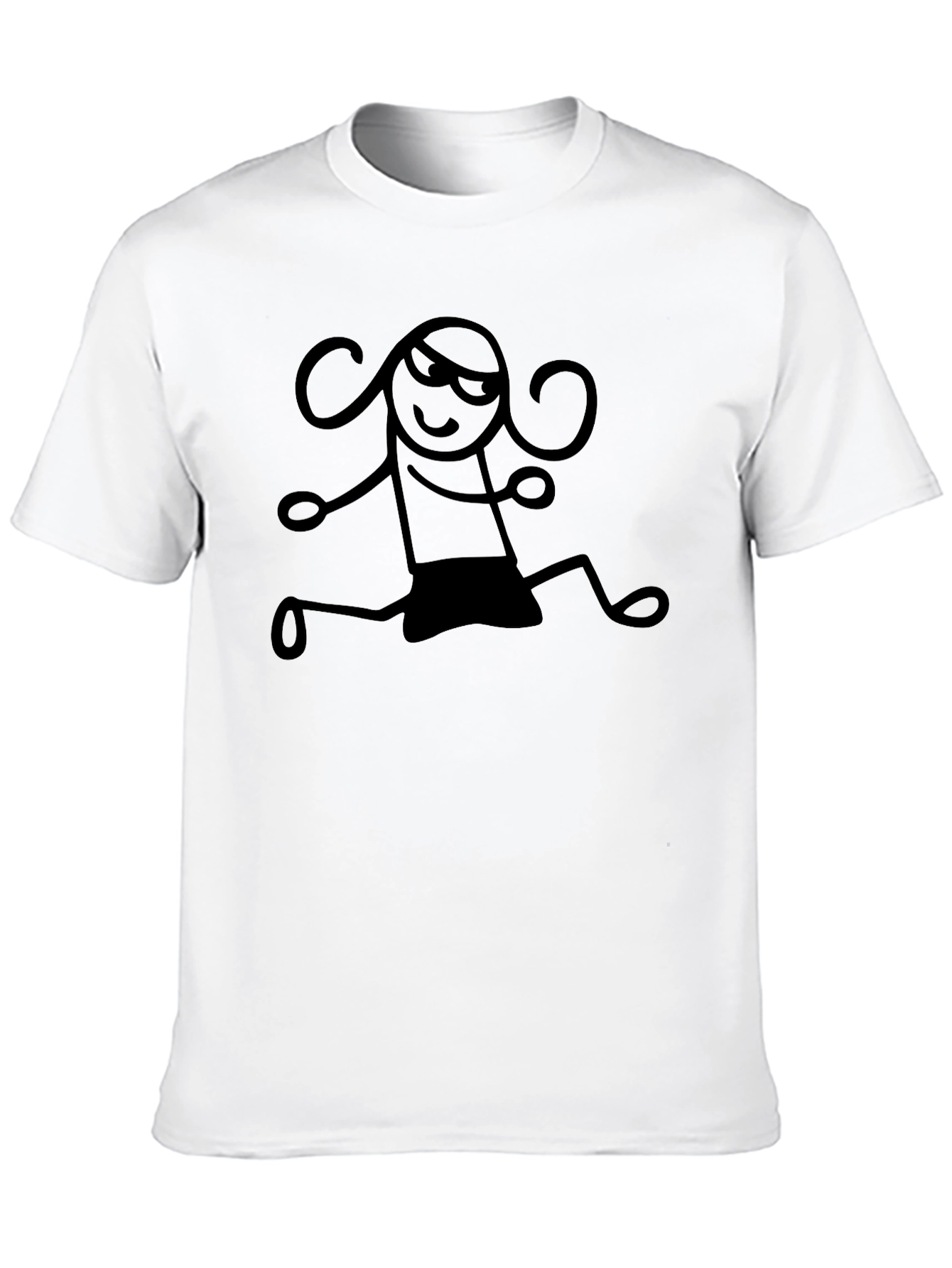 Black Cartoon Girl Graphic Tee