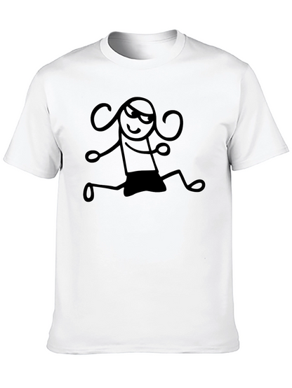 Black Cartoon Girl Graphic Tee